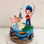Tema Topo de Bolo Pescador Studio