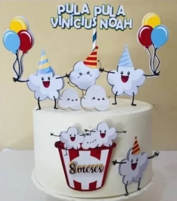 Tema Topo de Bolo Pipoca Studio