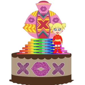 Tema Topo de Bolo da Xuxa Studio para festa de aniversário e decoração temática