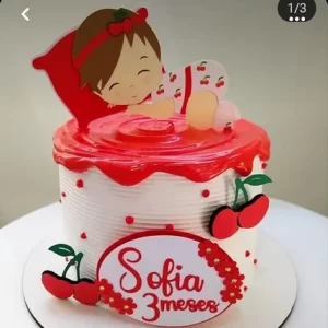 Tema de Festa Topper Cerejinha Studio