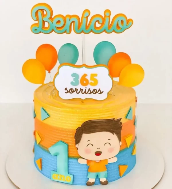 Topo de Bolo 365 Sorrisos Para Imprimir