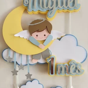 Topo de Bolo Anjinho Studio para festa de aniversário e decoração temática