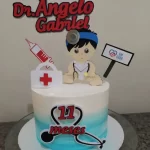 Topo de Bolo Bebê Medico Studio