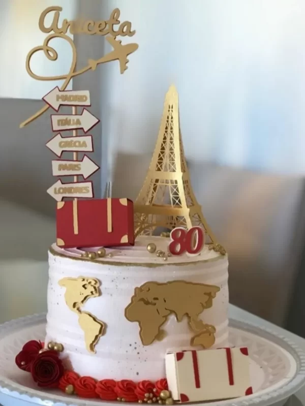 Topo de Bolo Boa Viagem Para Imprimir