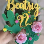 Topo de Bolo Cacto Para Imprimir Studio