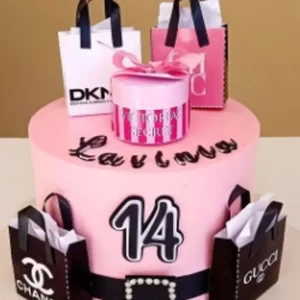 Topo de bolo Compras para imprimir, ideal para festa de aniversário infantil e decoração temática criativa.