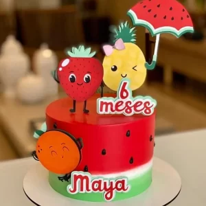 Topo de Bolo Frutinhas Studio para festa de aniversário e decoração temática