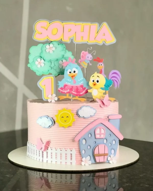 Topo de Bolo Galinha Pintadinha Studio