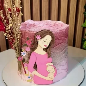 Topo de Bolo Gestante Studio para festa e decoração de bolo