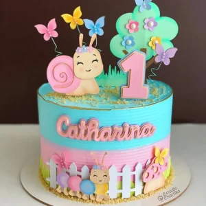 Topo de Bolo Jardim Studio para festa de aniversário e decoração temática