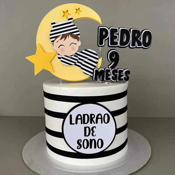 Topo de Bolo Ladrão de Sono Studio