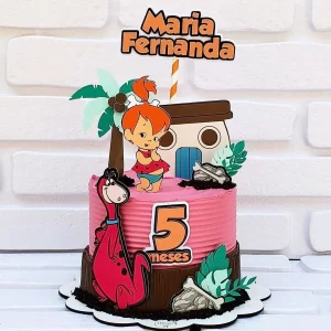 Topo de bolo Pedrita para imprimir, ideal para festa de aniversário infantil e decoração temática divertida.