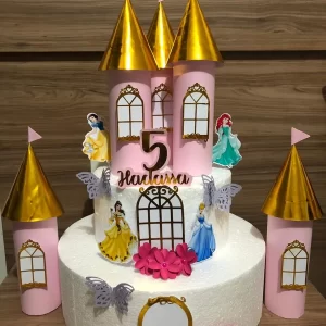 Arquivo digital de topo de bolo Princesas Disney no formato Studio, ideal para festas infantis com tema das princesas.