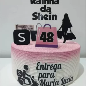 Topo de bolo Rainha da Shein para imprimir, ideal para festa de aniversário infantil e decoração temática divertida.