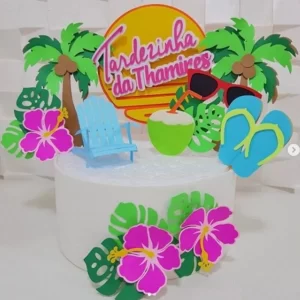 Topo de bolo Tardezinha para imprimir, perfeito para festa de aniversário com tema musical e decoração personalizada.