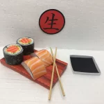 Topo de Bolo Tema Sushi Studio