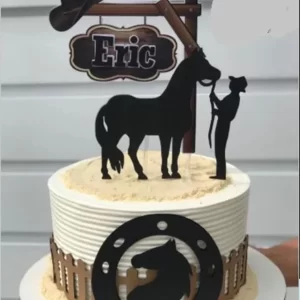 Topo de bolo tema Vaquejada para imprimir, ideal para festa de aniversário infantil e decoração temática nordestina.