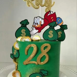 Topo de bolo Tio Patinhas para imprimir, ideal para aniversário infantil, festa temática e decoração de mesa.