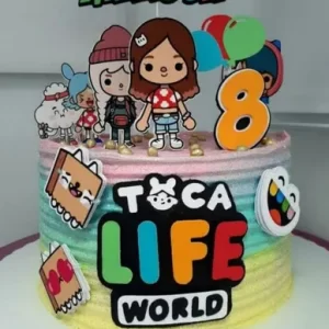 Topo de Bolo Toca Life World Para Imprimir Studio para festa de aniversário e decoração infantil