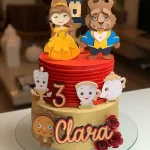 Topo de Bolo da Bela ea Fera Studio