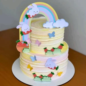 Topo de Bolo Coelhinho Páscoa Studio para festa de aniversário e decoração temática