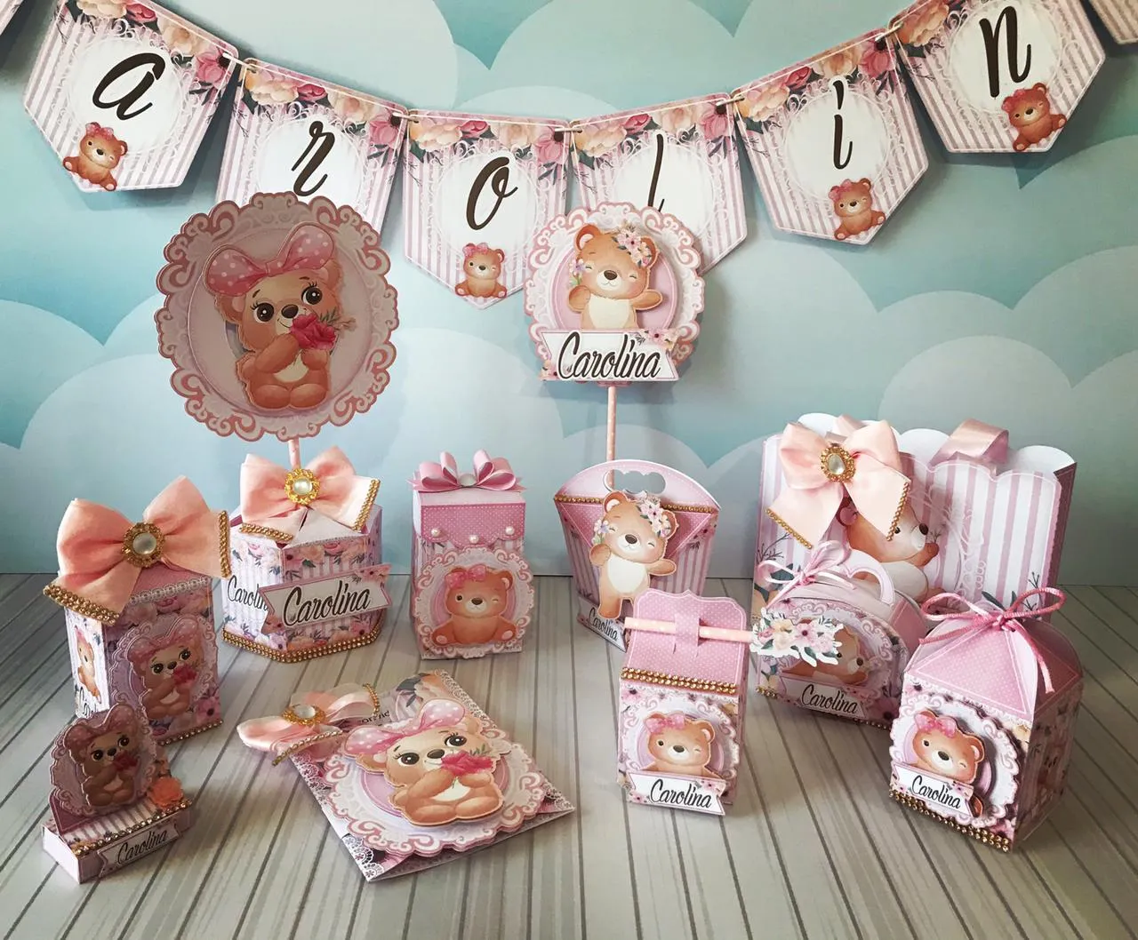 Aniversario Tema Ursos Studio, Png e Pdf