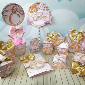 Aniversário 25 Anos Feminino Studio, Png e Pdf