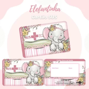 Arquivo Cartão Sus Elefantinha Png e Pdf