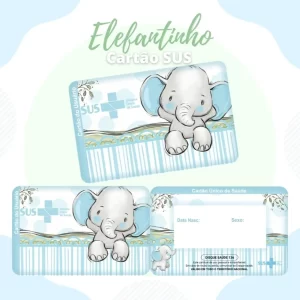 Arquivo Cartão Sus Elefantinho Png e Pdf