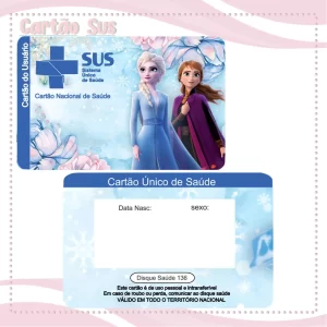 Arquivo Cartão Sus Frozen Elsa e Anna Png