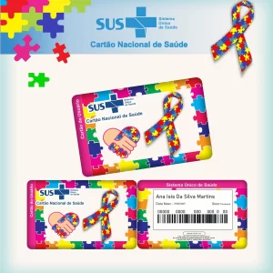 Arquivo Cartão Sus Rosa Autismo Png