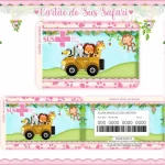 Arquivo Cartão Sus Safari Rosa Png e Pdf