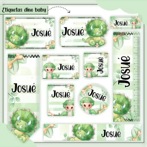 Arquivo Etiqueta Escolar Dinossauro PNG para imprimir – etiquetas escolares personalizadas com tema de dinossauros.