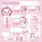 Arquivo Etiqueta Escolar Gata Marie