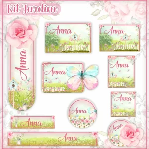 Arquivo Etiqueta Escolar Jardim Encantado