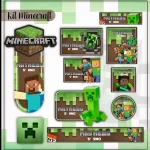 Arquivo Etiqueta Escolar Minecraft