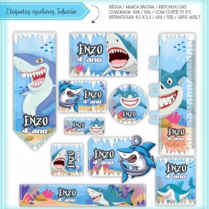 Arquivo Etiqueta Escolar Tubarão