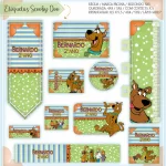 Arquivo Etiquetas Escolares Scooby Doo