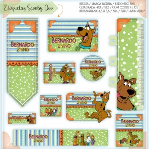 Arquivo Etiquetas Escolares Scooby Doo