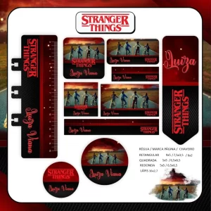 Arquivo Stranger Things Etiqueta Escolar