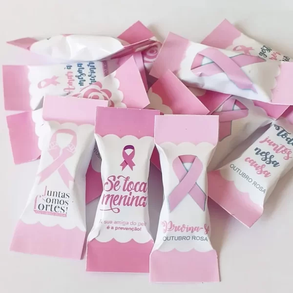 Bala Personalizada Outubro Rosa Png e Pdf
