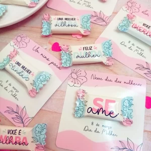 Bala Personalizada dia da Mulher Png e Pdf