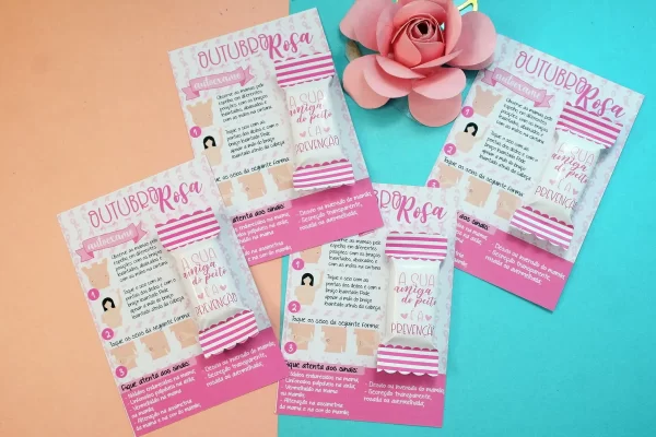 Balas Personalizadas Outubro Rosa Para Imprimir