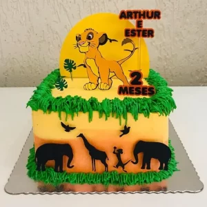 Bolo Rei Leão Com Topper Studio