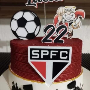 Bolo do São Paulo com Topo Studio para festa temática