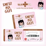 Cartão Sus Enfermagem Rosa Png e Pdf