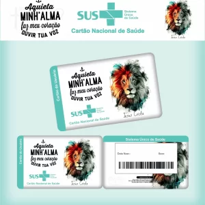 Cartão Sus Leão de Judá Png e Pdf