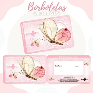 Cartão do sus Digital Borboleta Png e Pdf