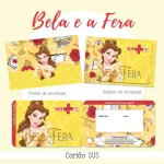 Cartao do sus Personalizado A Bela e a Fera