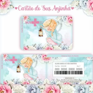 Cartao do sus Personalizado Anjinha Png e Pdf